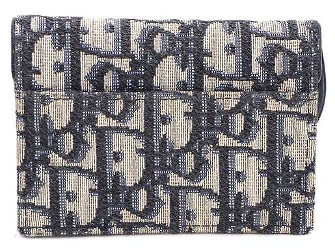 Dior Cartera de solapa Oblique Saddle Azul - vista 3
