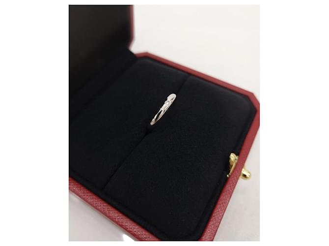 Cartier Platin-Ehering mit Diamant Größe Mehrfarben - Ansicht 3