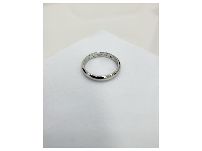 Cartier Platin-Ehering mit Diamant Größe Mehrfarben - Ansicht 6