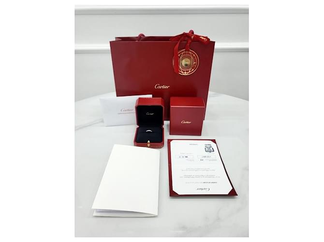 Cartier Platin-Ehering mit Diamant Größe Mehrfarben - Ansicht 7