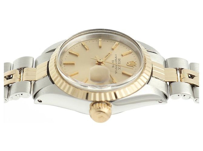 Rolex Orologio Vintage Datejust da Donna Combi Non Utilizzato Champagne Gold D'oro - vista 12