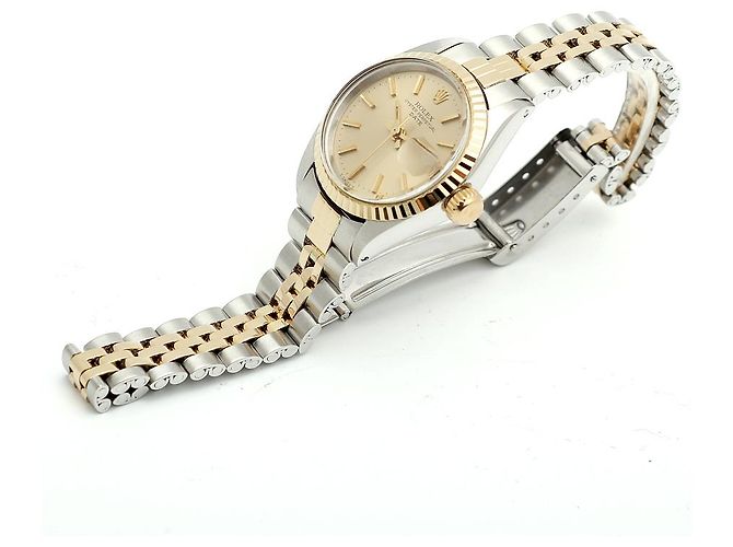 Rolex Orologio Vintage Datejust da Donna Combi Non Utilizzato Champagne Gold D'oro - vista 13