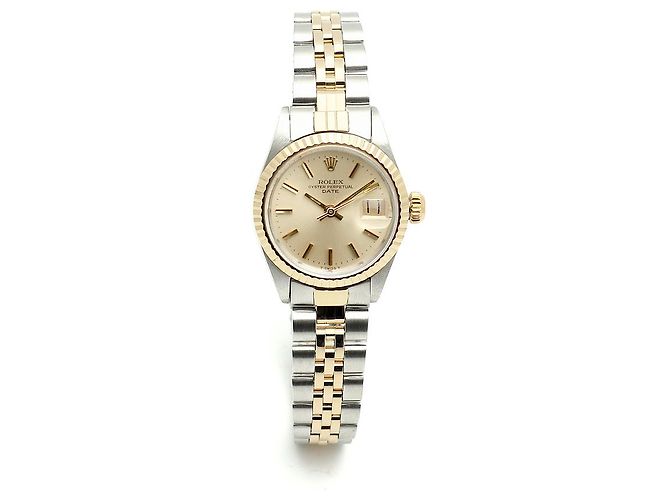 Rolex Orologio Vintage Datejust da Donna Combi Non Utilizzato Champagne Gold D'oro - vista 15