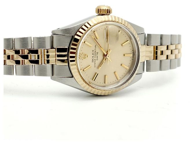 Rolex Orologio Vintage Datejust da Donna Combi Non Utilizzato Champagne Gold D'oro - vista 18