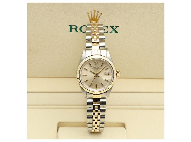 Rolex Orologio Vintage Datejust da Donna Combi Non Utilizzato Champagne Gold D'oro - vista 2