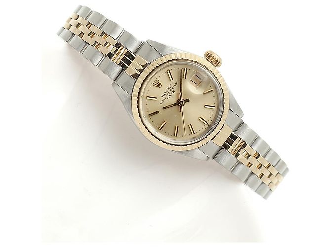 Rolex Orologio Vintage Datejust da Donna Combi Non Utilizzato Champagne Gold D'oro - vista 20