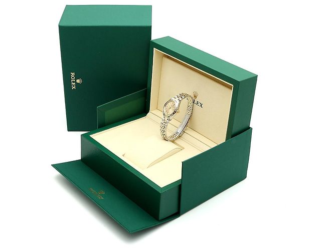 Rolex Orologio Vintage Datejust da Donna Combi Non Utilizzato Champagne Gold D'oro - vista 23