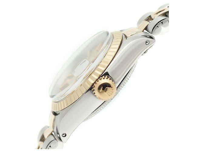 Rolex Orologio Vintage Datejust da Donna Combi Non Utilizzato Champagne Gold D'oro - vista 9
