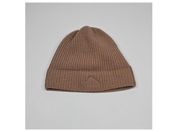 Prada Berretto in lana e cashmere con logo a triangolo Multicolore - vista 5