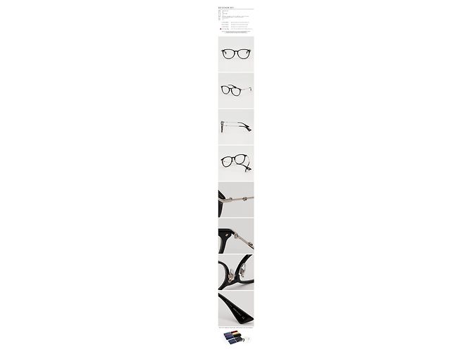 Gucci Montura de gafas ligera de metal combinado, ajuste Asian Fit Multicolor - vista 3