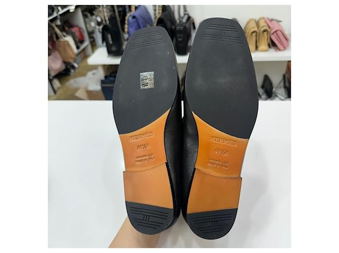 Hermès Mocassini Charlie Black Nero - vista 11