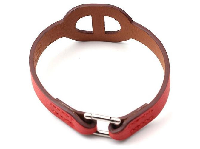 Hermès Bracciale Orange Chandel Silver XS Arancione - vista 3