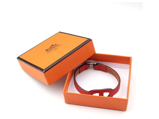 Hermès Bracciale Orange Chandel Silver XS Arancione - vista 4