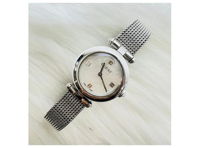 Gucci Reloj de plata para mujer Diamanti con esfera de nácar Blanco - vista 7
