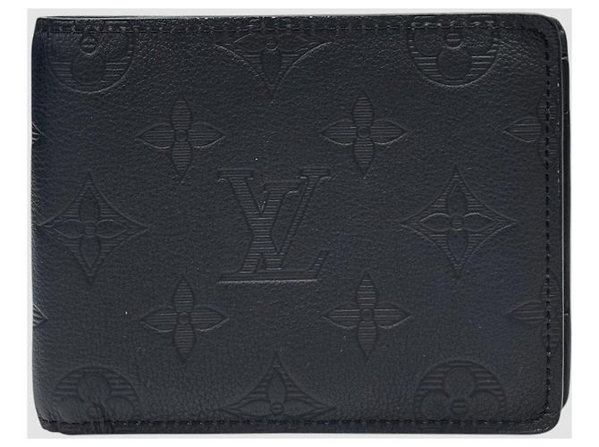 Louis Vuitton Multiple Wallet Monogram Shadow Leather Compact Wallet Black - view 2