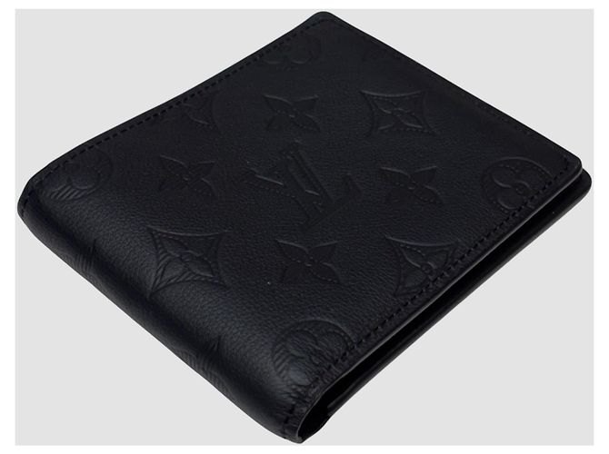 Louis Vuitton Multiple Wallet Monogram Shadow Leather Compact Wallet Black - view 5