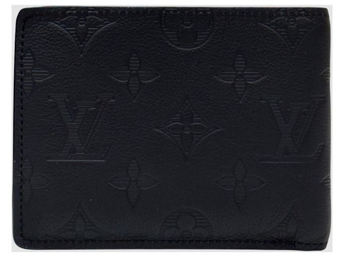 Louis Vuitton Multiple Wallet Monogram Shadow Leather Compact Wallet Black - view 7