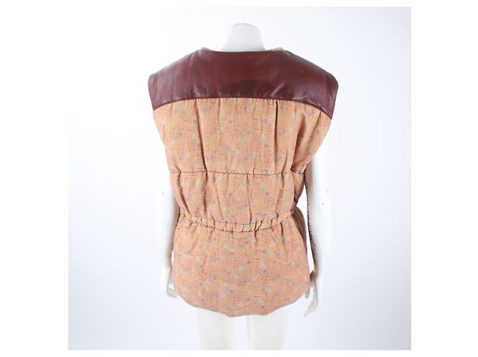 Colete acolchoado com acabamento em couro Isabel Marant - vista 3