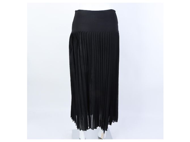 Falda de seda Christian Dior Negro - vista 3