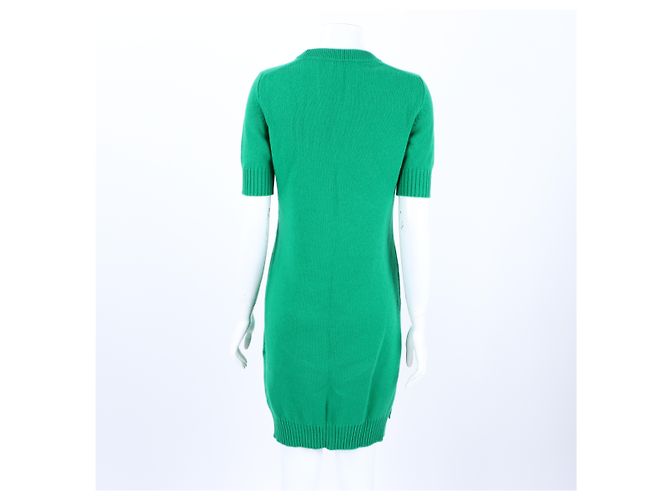 Hermès Vestido de cachemira Verde - vista 3
