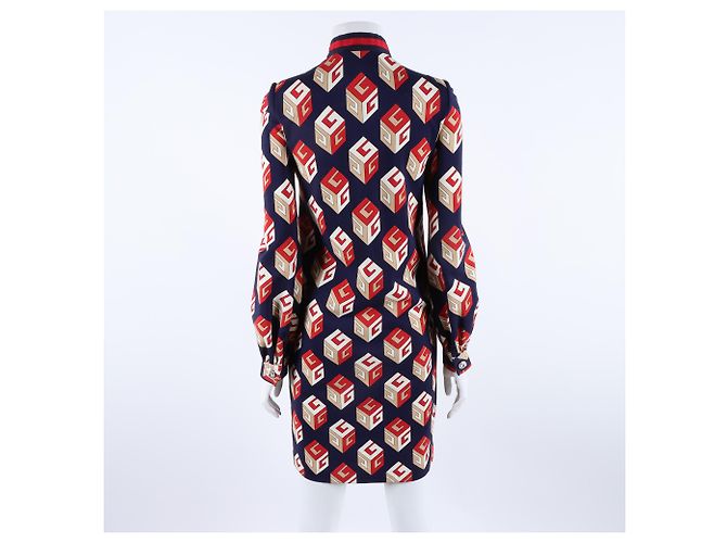Abito a maniche lunghe Gucci Blu - vista 3