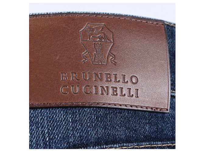 Pantaloni in denim Brunello Cucinelli Blu - vista 4