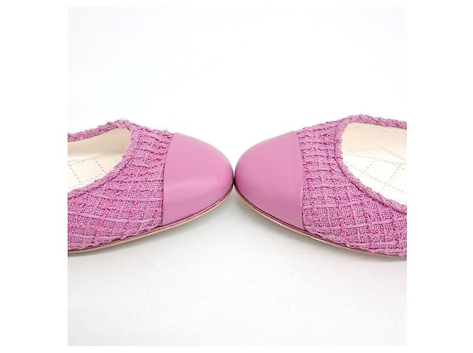 Mocassini in tweed Chanel Rosa - vista 2