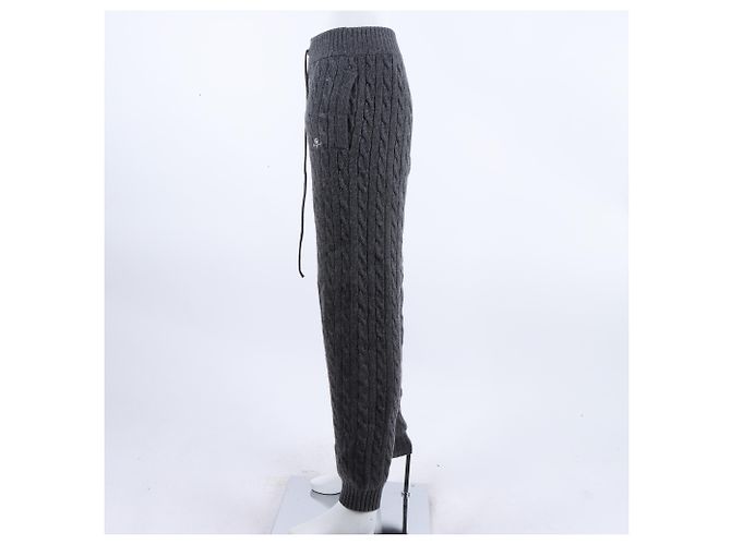 Pantalones de cachemira con bandas Gucci Castaño - vista 2