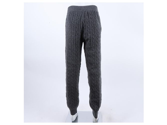 Pantalones de cachemira con bandas Gucci Castaño - vista 3