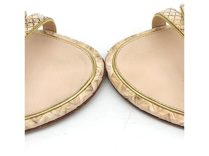2.55 Chanel Python Sandals Orange - view 2