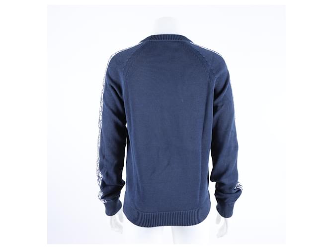 Dior Homme Langarm-Strickpullover Blau - Ansicht 3