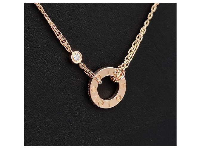 Cartier Collana Diamond Love Rosa - vista 3