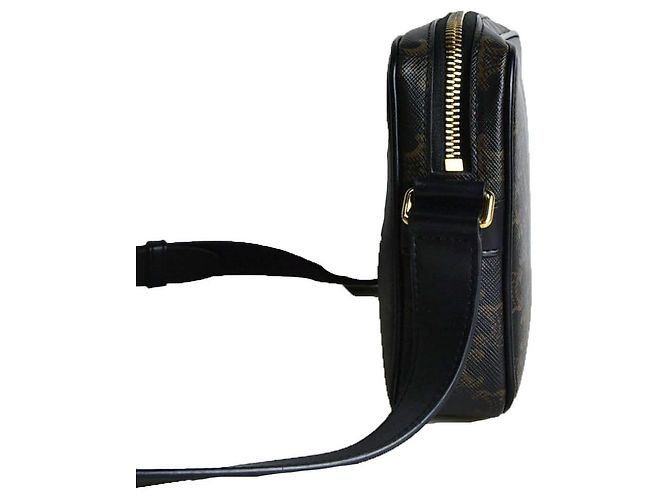 Céline Borsa Messenger Crossbody in tela Triomphe con logo stampato Nero - vista 2