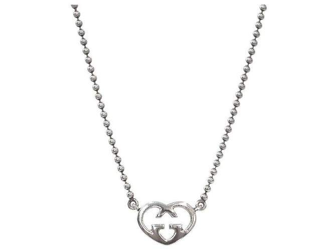 Gucci Collana con cuori intrecciati in argento - vista 2