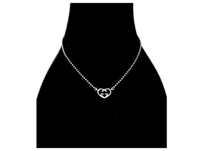 Gucci Collana con cuori intrecciati in argento - vista 5