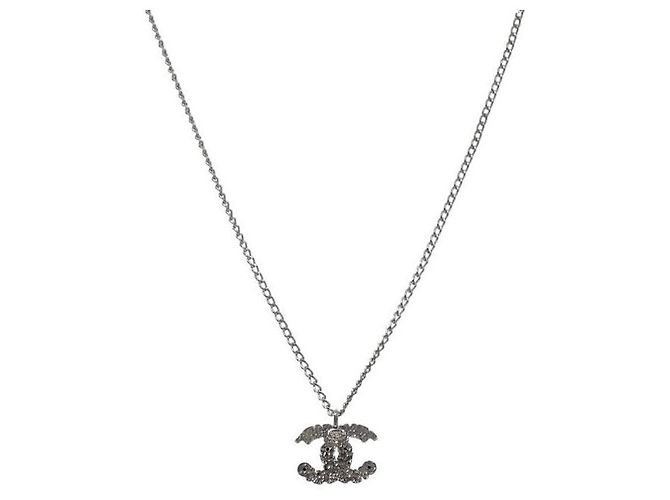 Chanel Collana in argento con scritte CC - vista 2