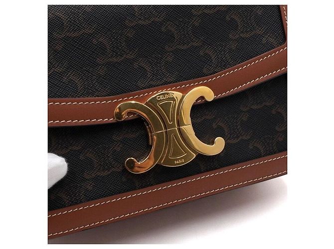 Triomphe Céline Bolsa de Ombro e Bolsa Transversal Marrom - vista 10