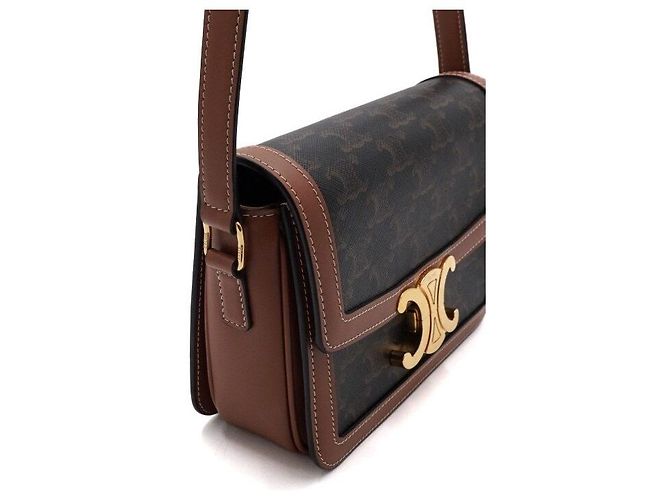 Triomphe Céline Bolsa de Ombro e Bolsa Transversal Marrom - vista 11