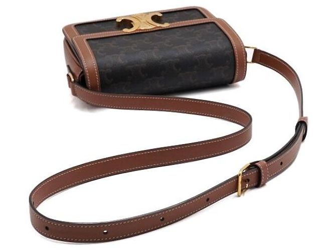 Triomphe Céline Bolsa de Ombro e Bolsa Transversal Marrom - vista 12
