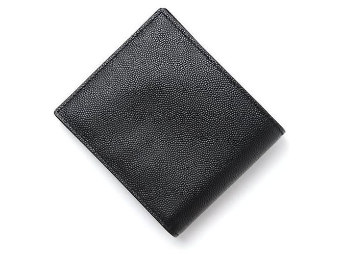 Saint Laurent Silver Logo Bi-Fold Wallet Black - view 4