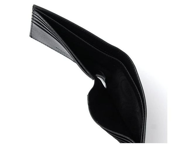Saint Laurent Silver Logo Bi-Fold Wallet Black - view 6