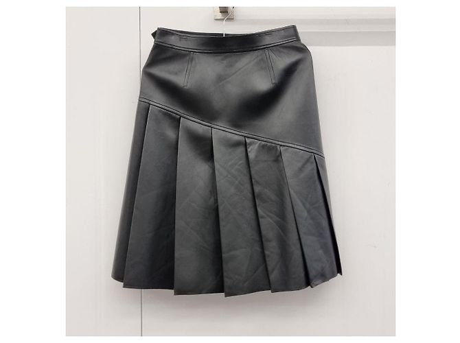 Louis Vuitton Lederrock mit asymmetrischen Details Schwarz - Ansicht 7