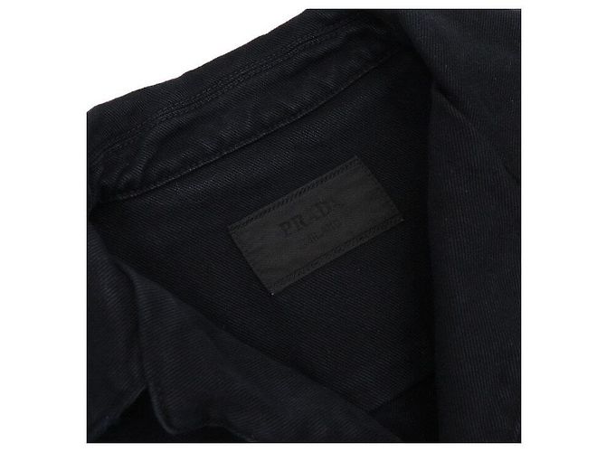 Prada Vintage Black Denim Kurzarmjacke Season - Ansicht 5
