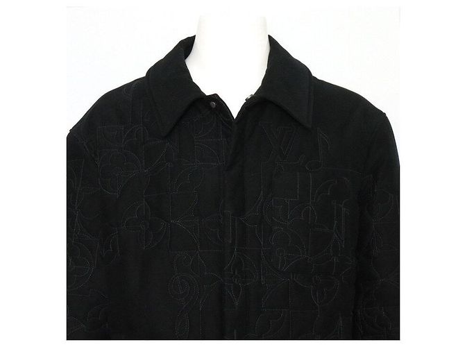 Louis Vuitton Music Line gestepptes Overshirt mit Monogramm-Stickerei für Herren Schwarz - Ansicht 2