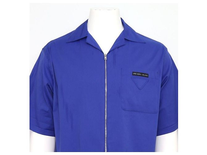 Prada Camicia bowling con zip in cotone stretch da uomo - vista 2