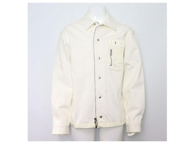 Dior Sobrecamisa in denim di cotone oversize con zip per uomo - vista 2