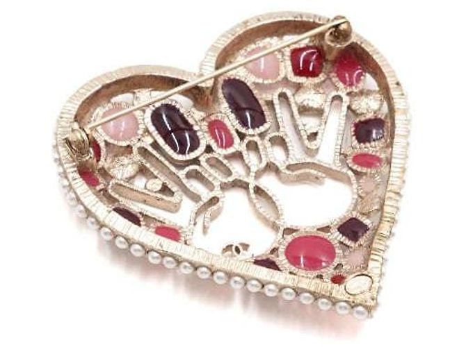 Chanel Spilla in oro firmata Heart Piece Season Multicolore - vista 3