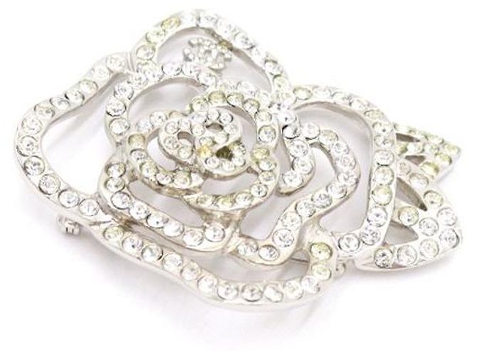 Chanel Broche Camélia en Cristal - vue 2