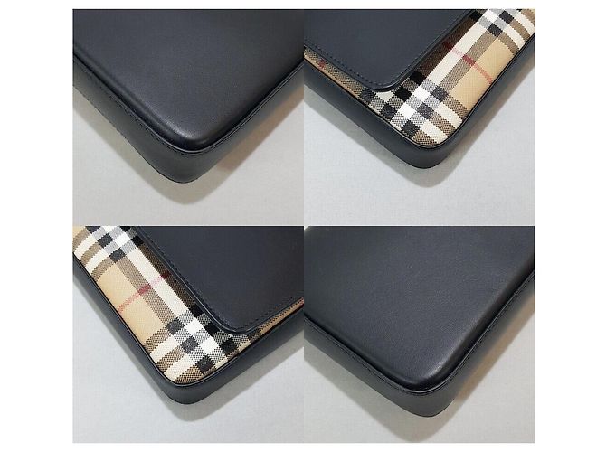 Burberry Borsa a tracolla New Hampshire Check Crossbody Bag Nero - vista 7