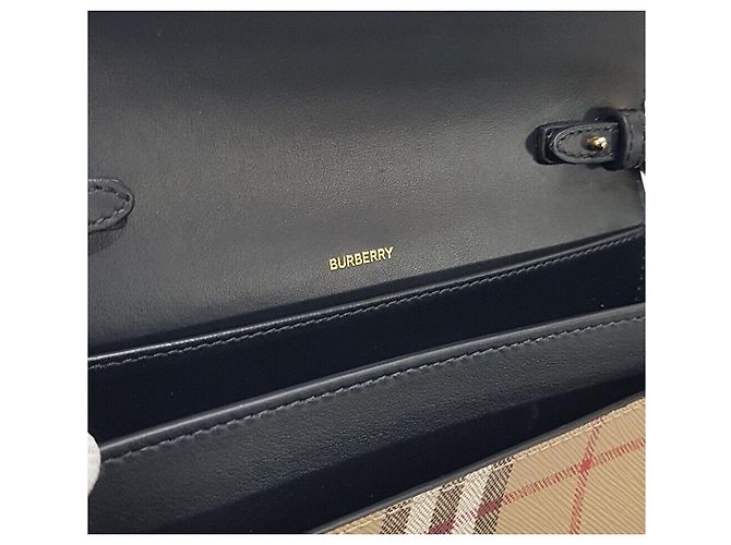 Burberry Borsa a tracolla New Hampshire Check Crossbody Bag Nero - vista 9